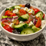Classic Greek Salad with Homemade Dressing