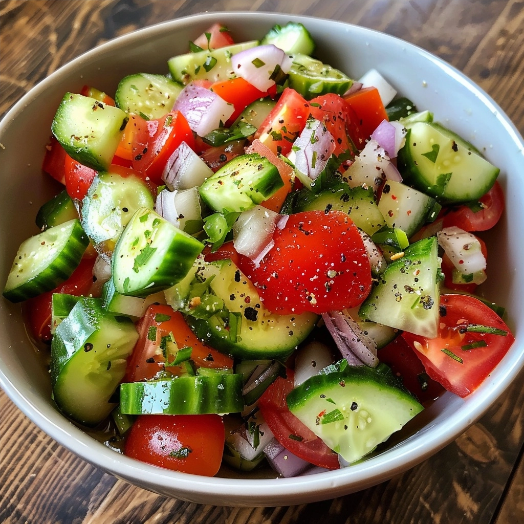 Easy Greek Cucumber Tomato Salad For Summer