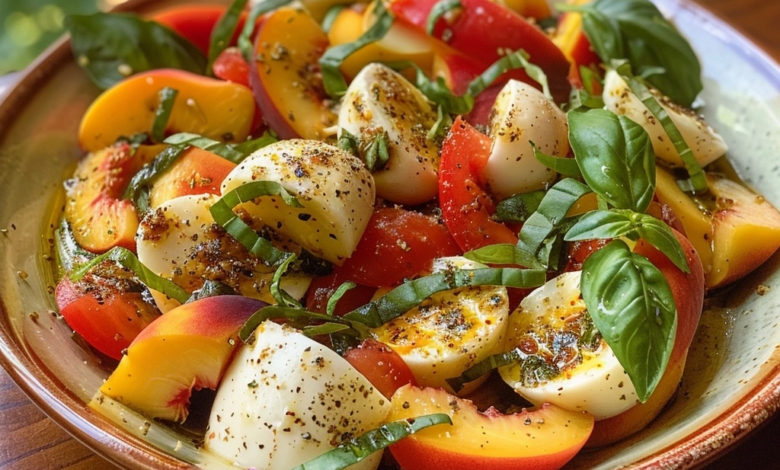 Peach Caprese Salad Recipe for Summer