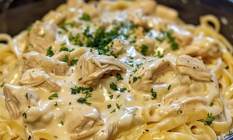 Crockpot Chicken Alfredo: Easy Creamy Pasta Recipe