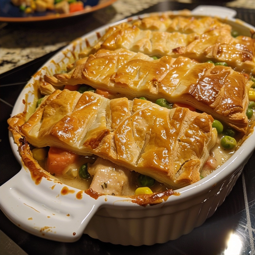 Puff Pastry Chicken Pot Pie Recipe for Weeknight Dinner