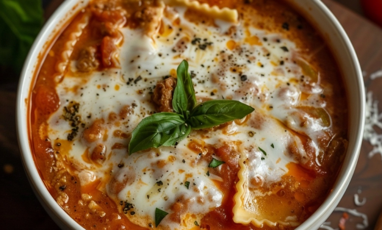 Easy One Pot Lasagna Soup Recipe