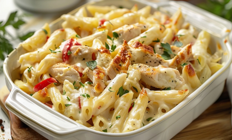 Chicken Alfredo Baked Ziti: A Creamy Comfort Classic