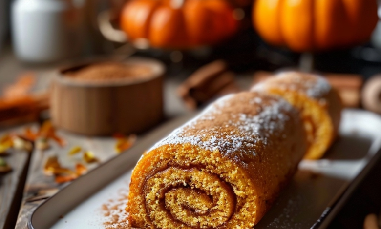 Pumpkin Spice Cake Roll Recipe for Fall