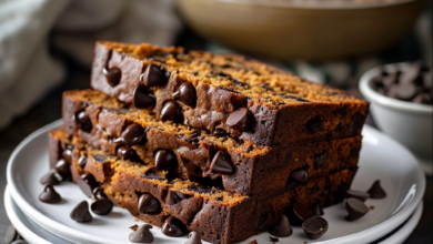 Pumpkin Bread With Chocolate Chips for Autumn Baking