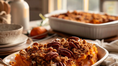Sweet Potato Casserole with Pecan Streusel Recipe