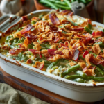 Green Bean Casserole with Bacon Alternative for Holiday Feasts