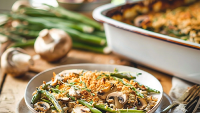 Green Bean Casserole with Fresh Mushrooms Recipe
