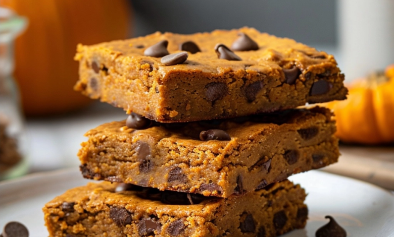 Pumpkin Chocolate Chip Cookie Bars