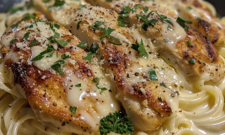 Garlic Parmesan Chicken Alfredo
