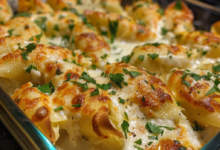 Chicken Alfredo Stuffed Shells
