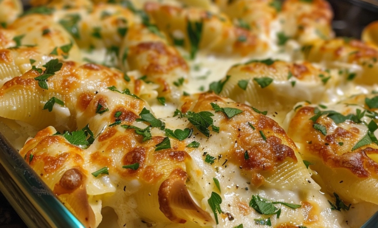 Chicken Alfredo Stuffed Shells
