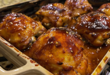 Caramelized BBQ Chicken Thighs in the Oven