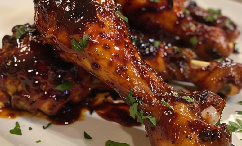 Two Ingredient Crispy Oven Baked BBQ Chicken