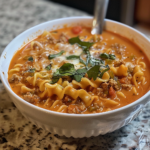 Easy Creamy Lasagna Soup with Vegetarian Twists