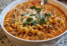Easy Creamy Lasagna Soup with Vegetarian Twists