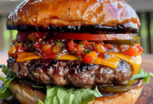 Classic Beef Burgers with Homemade Relish Recipe