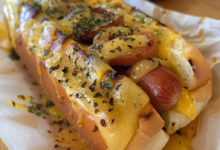 Garlic Butter Grilled Cheese Hot Dog Recipe