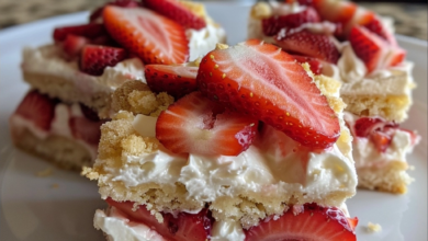 Easy Strawberry Shortcake Bars to Try This Summer