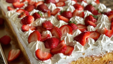 Easy Strawberry Shortcake Sheet Cake for a Crowd