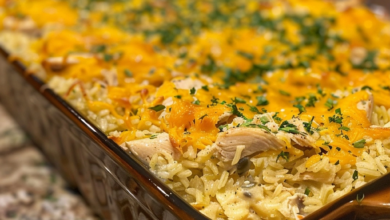 BEST EVER CHICKEN AND RICE CASSEROLE WITH CREAMY SAUCE