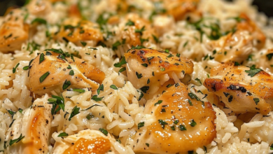 Garlic Butter Chicken and Rice Casserole