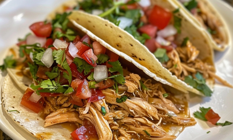 Crockpot Shredded Chicken Tacos Recipe