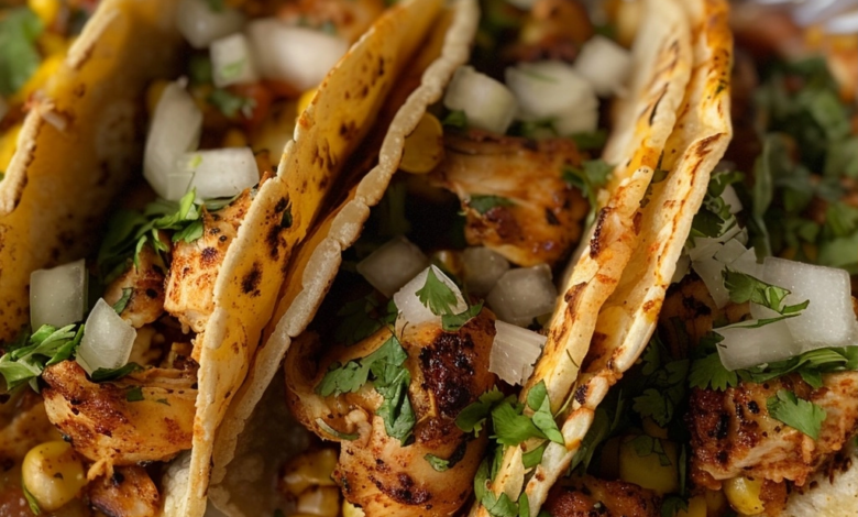Mexican Street Corn Chicken Tacos Recipe