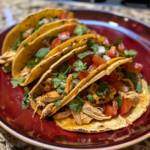 Easy Chicken Tacos Recipe with Crispy Cilantro Lime Tortillas