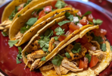 Easy Chicken Tacos Recipe with Crispy Cilantro Lime Tortillas
