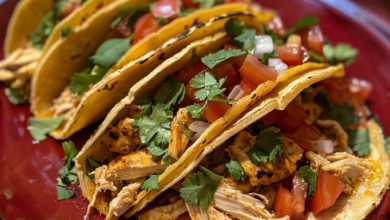 Easy Chicken Tacos Recipe with Crispy Cilantro Lime Tortillas