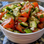 Easy Greek Cucumber Tomato Salad Recipe