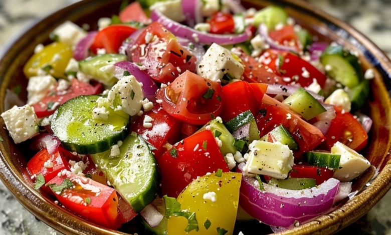 Healthy Greek Salad with Feta: Authentic Recipe