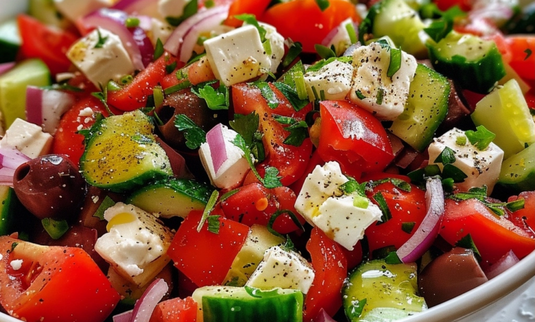 Fresh Mediterranean Greek Salad Recipe for Healthy Eating
