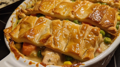 Puff Pastry Chicken Pot Pie Recipe for Weeknight Dinner