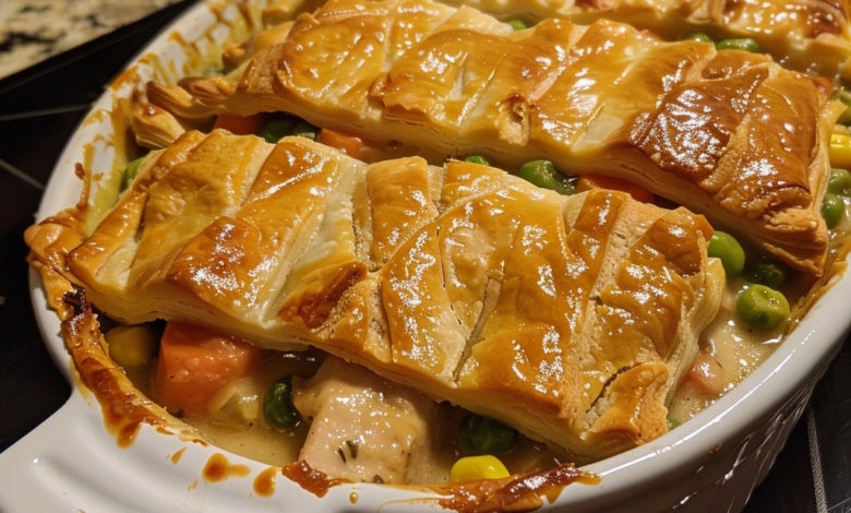 Puff Pastry Chicken Pot Pie Recipe for Weeknight Dinner