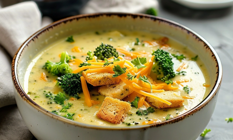 Healthy Broccoli Cheddar Soup Recipe