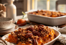 Sweet Potato Casserole with Pecan Streusel Recipe