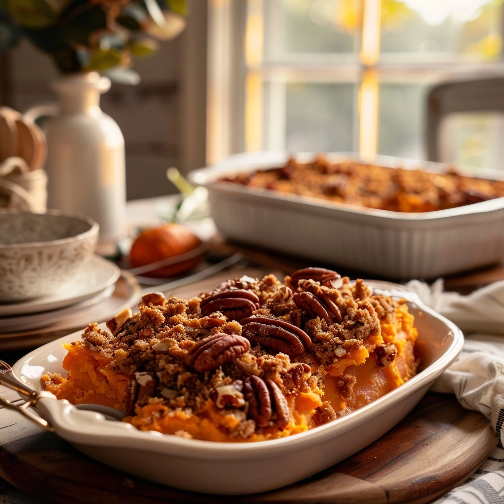 Sweet Potato Casserole with Pecan Streusel Recipe