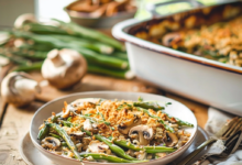 Green Bean Casserole with Fresh Mushrooms Recipe
