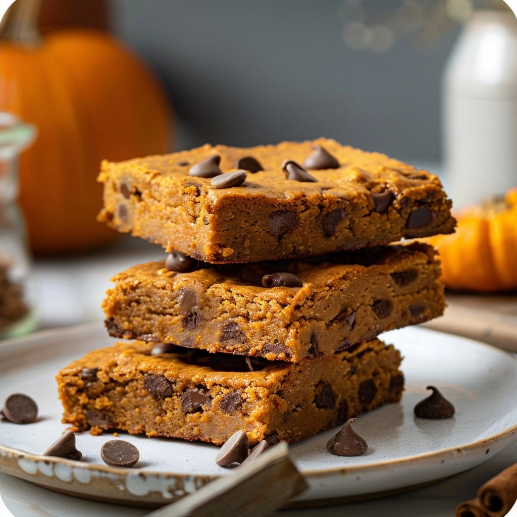 Pumpkin Chocolate Chip Cookie Bars