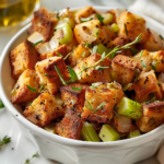 Easy Traditional Bread Stuffing with Celery and Onions