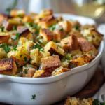 Oven-Baked Bread Stuffing with Chicken Broth Recipe